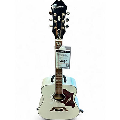 Used Epiphone LIMITED EDITION DOVE White Acoustic Electric Guitar