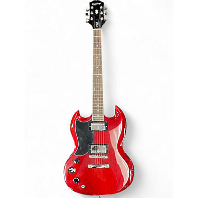 Used Epiphone Left handed SG Tribute Red Solid Body Electric Guitar