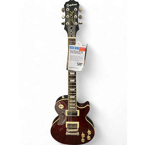 Epiphone Used Epiphone Les Paul 1960 Tribute Plus Wine Red Flame Top Solid Body Electric Guitar Wine Red Flame Top