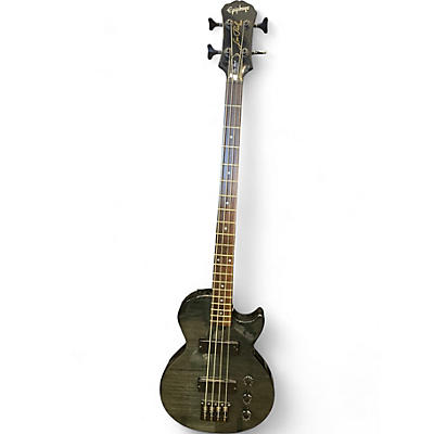 Used Epiphone Les Paul Bass Trans Gray Electric Bass Guitar
