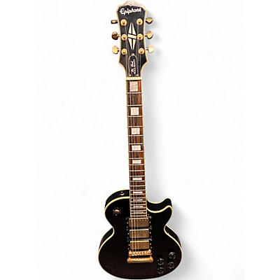 Used Epiphone Les Paul Black Beauty 3 Black and Gold Solid Body Electric Guitar