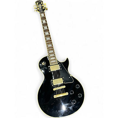 Used Epiphone Les Paul Black and Gold Solid Body Electric Guitar