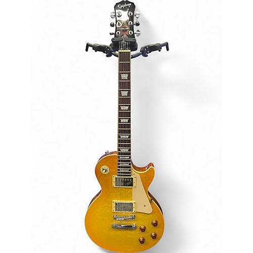Used Epiphone Les Paul Classic Amber Solid Body Electric Guitar Amber
