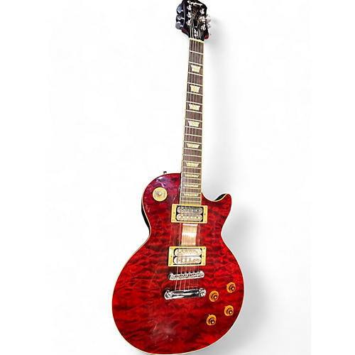 Epiphone Used Epiphone Les Paul Classic Quilt Cherry Red Solid Body Electric Guitar Cherry Red