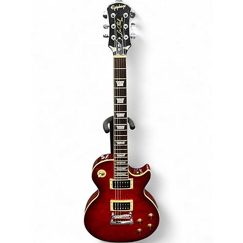 Used Epiphone Les Paul Classic Quilt Cherry Solid Body Electric Guitar Cherry