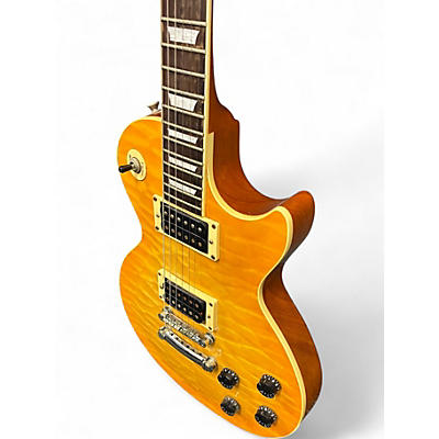 Used Epiphone Les Paul Classic Trans Amber Solid Body Electric Guitar