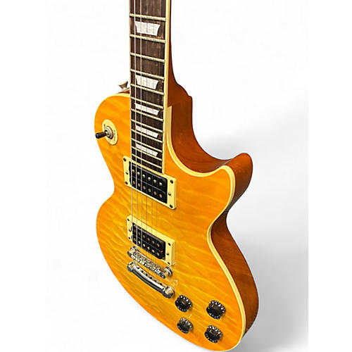 Used Epiphone Les Paul Classic Trans Amber Solid Body Electric Guitar Trans Amber