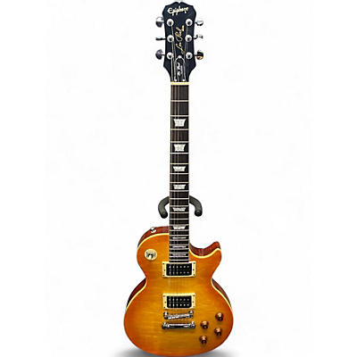 Used Epiphone Les Paul Classic Trans Amber Solid Body Electric Guitar