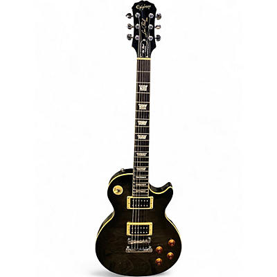 Used Epiphone Les Paul Classic Trans Black Solid Body Electric Guitar
