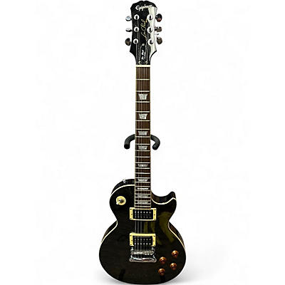 Used Epiphone Les Paul Classic Trans Black Solid Body Electric Guitar
