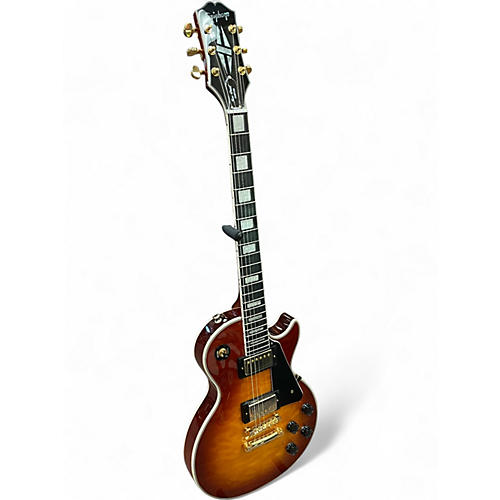 Used Epiphone Les Paul Custom 2 Color Sunburst Solid Body Electric Guitar 2 Color Sunburst