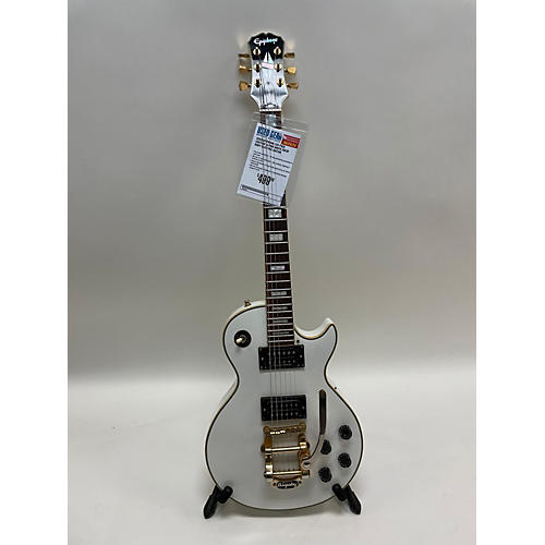 Epiphone Used Epiphone Les Paul Custom Alpine White Solid Body Electric Guitar Alpine White