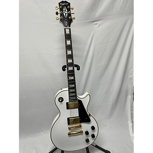 Epiphone Used Epiphone Les Paul Custom Alpine White Solid Body Electric Guitar Alpine White