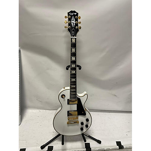 Epiphone Used Epiphone Les Paul Custom Alpine White Solid Body Electric Guitar Alpine White