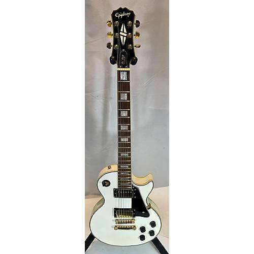 Epiphone Used Epiphone Les Paul Custom Alpine White Solid Body Electric Guitar Alpine White