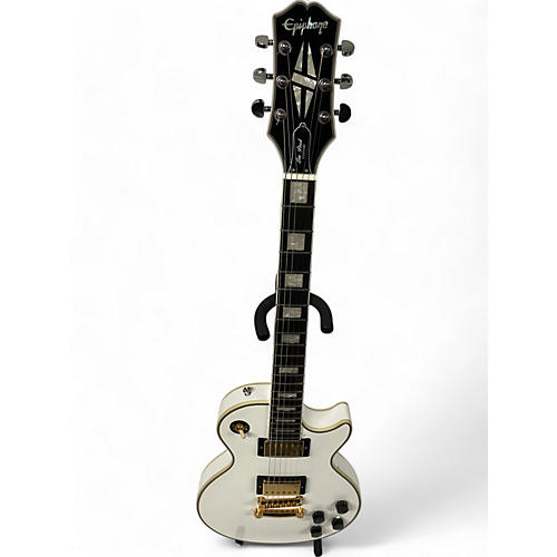 Epiphone Used Epiphone Les Paul Custom Alpine White Solid Body Electric Guitar Alpine White