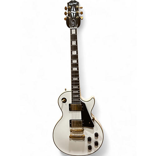 Epiphone Used Epiphone Les Paul Custom Alpine White Solid Body Electric Guitar Alpine White