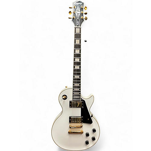 Used Epiphone Les Paul Custom Alpine White Solid Body Electric Guitar Alpine White