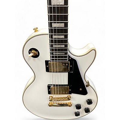 Used Epiphone Les Paul Custom Alpine White Solid Body Electric Guitar