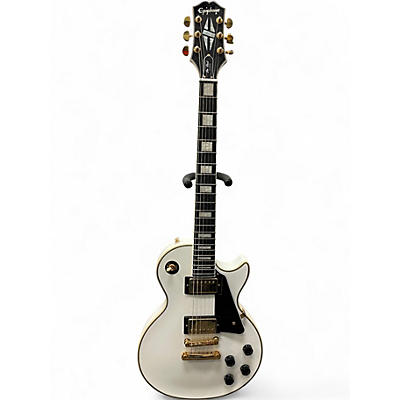 Used Epiphone Les Paul Custom Alpine White Solid Body Electric Guitar