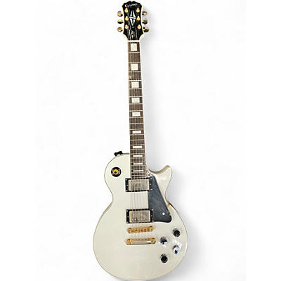 Used Epiphone Les Paul Custom Alpine White Solid Body Electric Guitar