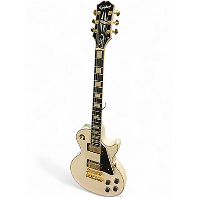 Used Epiphone Les Paul Custom Alpine White Solid Body Electric Guitar
