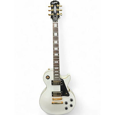 Used Epiphone Les Paul Custom Alpine White Solid Body Electric Guitar