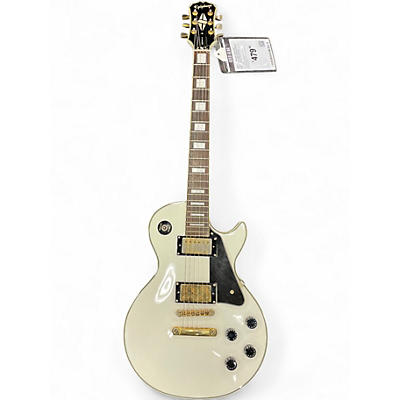 Used Epiphone Les Paul Custom Alpine White Solid Body Electric Guitar