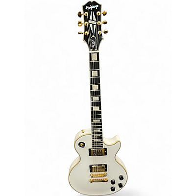 Used Epiphone Les Paul Custom Alpine White Solid Body Electric Guitar