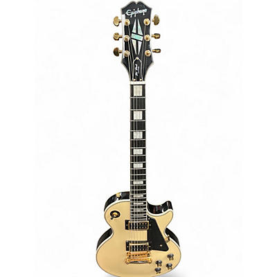 Used Epiphone Les Paul Custom Alpine White Solid Body Electric Guitar