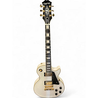 Used Epiphone Les Paul Custom Alpine White Solid Body Electric Guitar