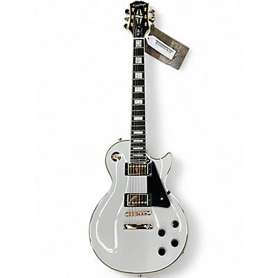 Used Epiphone Les Paul Custom Alpine White Solid Body Electric Guitar
