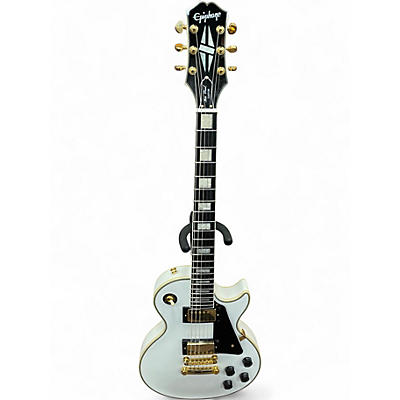 Used Epiphone Les Paul Custom Alpine White Solid Body Electric Guitar