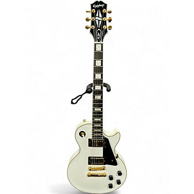 Used Epiphone Les Paul Custom Alpine White Solid Body Electric Guitar