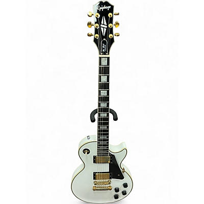 Used Epiphone Les Paul Custom Alpine White Solid Body Electric Guitar