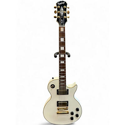 Used Epiphone Les Paul Custom Alpine White Solid Body Electric Guitar