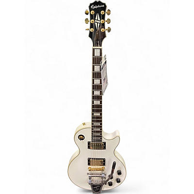 Used Epiphone Les Paul Custom Alpine White Solid Body Electric Guitar