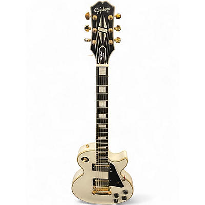 Used Epiphone Les Paul Custom Alpine White Solid Body Electric Guitar