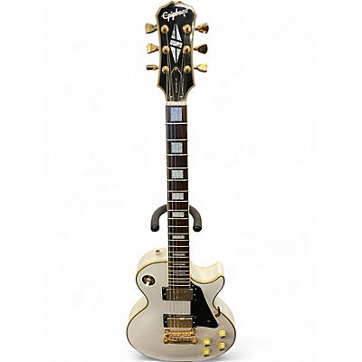 Used Epiphone Les Paul Custom Alpine White Solid Body Electric Guitar