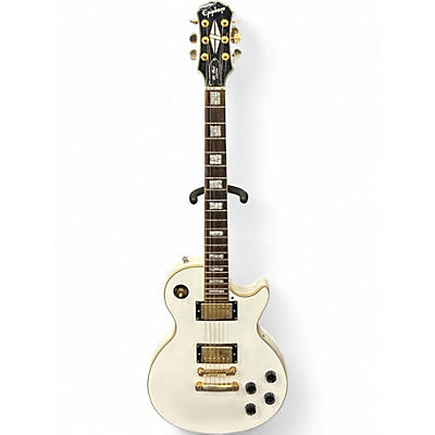 Used Epiphone Les Paul Custom Alpine White Solid Body Electric Guitar