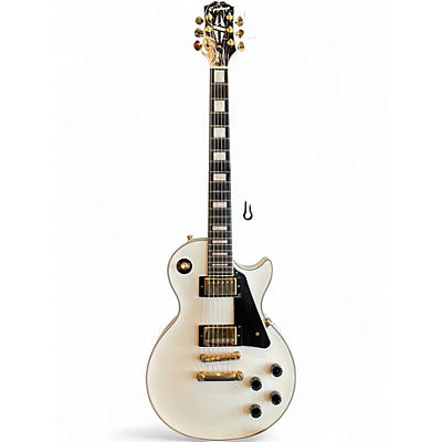 Used Epiphone Les Paul Custom Alpine White Solid Body Electric Guitar