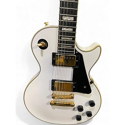 Used Epiphone Les Paul Custom Alpine White Solid Body Electric Guitar
