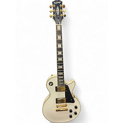 Used Epiphone Les Paul Custom Alpine White Solid Body Electric Guitar