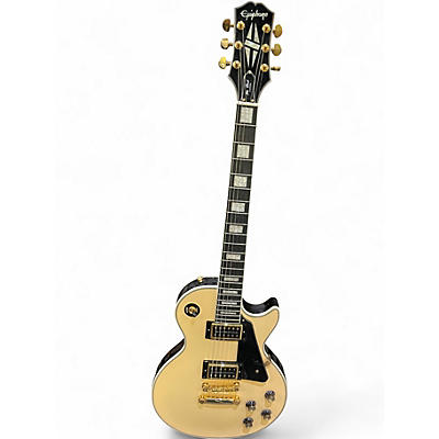 Used Epiphone Les Paul Custom Antique Ivory Solid Body Electric Guitar