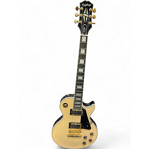 Used Epiphone Les Paul Custom Antique Ivory Solid Body Electric Guitar Antique Ivory