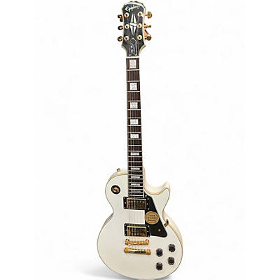 Used Epiphone Les Paul Custom Antique Ivory Solid Body Electric Guitar