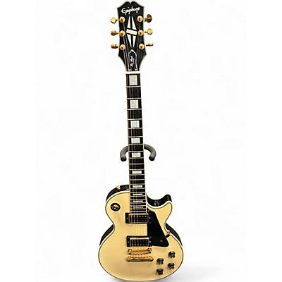 Used Epiphone Les Paul Custom Antique Ivory Solid Body Electric Guitar
