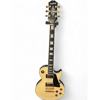 Used Epiphone Les Paul Custom Antique Ivory Solid Body Electric Guitar