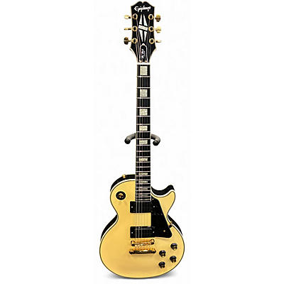 Used Epiphone Les Paul Custom Antique Ivory Solid Body Electric Guitar