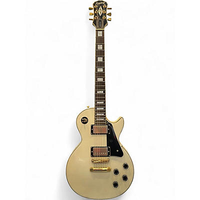 Used Epiphone Les Paul Custom Antique White Solid Body Electric Guitar